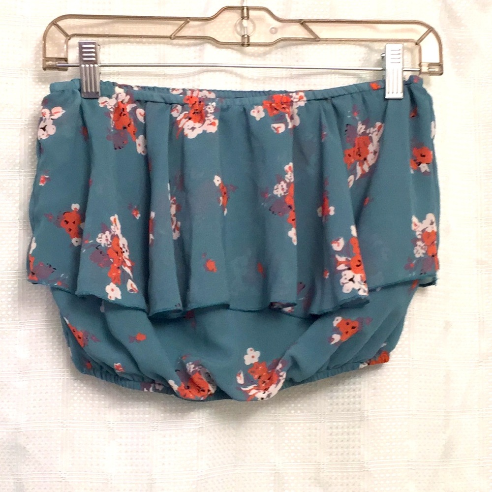 Green Flora Crop Top, size Medium